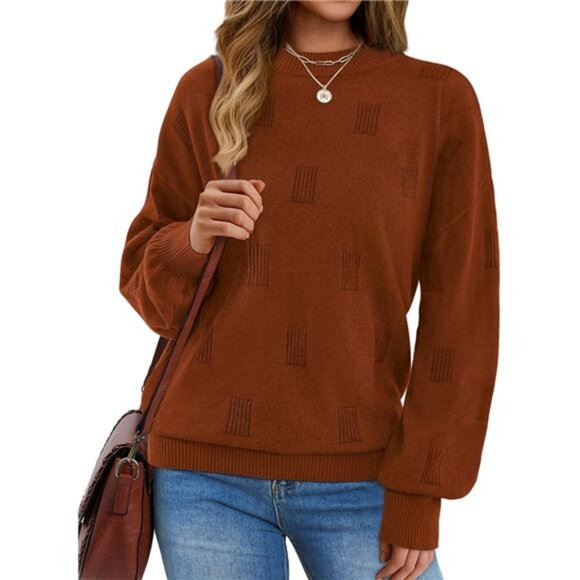 ✨ Women’s Puff Sleeve Turtleneck Sweater | Lightweight Knit Pullover ✨ - Picture 3 of 5